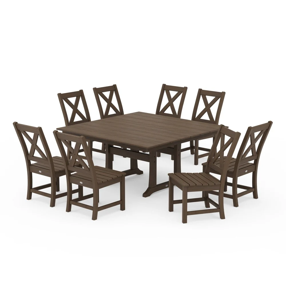 POLYWOOD® Braxton Side Chair 9-Piece Farmhouse Dining Set PWS1286-1 - Image 12