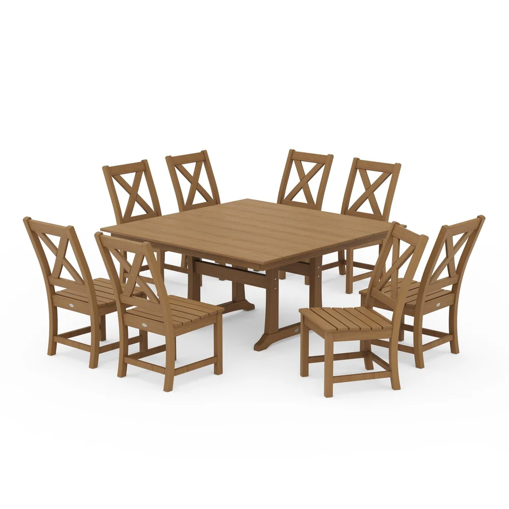 POLYWOOD® Braxton Side Chair 9-Piece Farmhouse Dining Set PWS1286-1 - Image 13