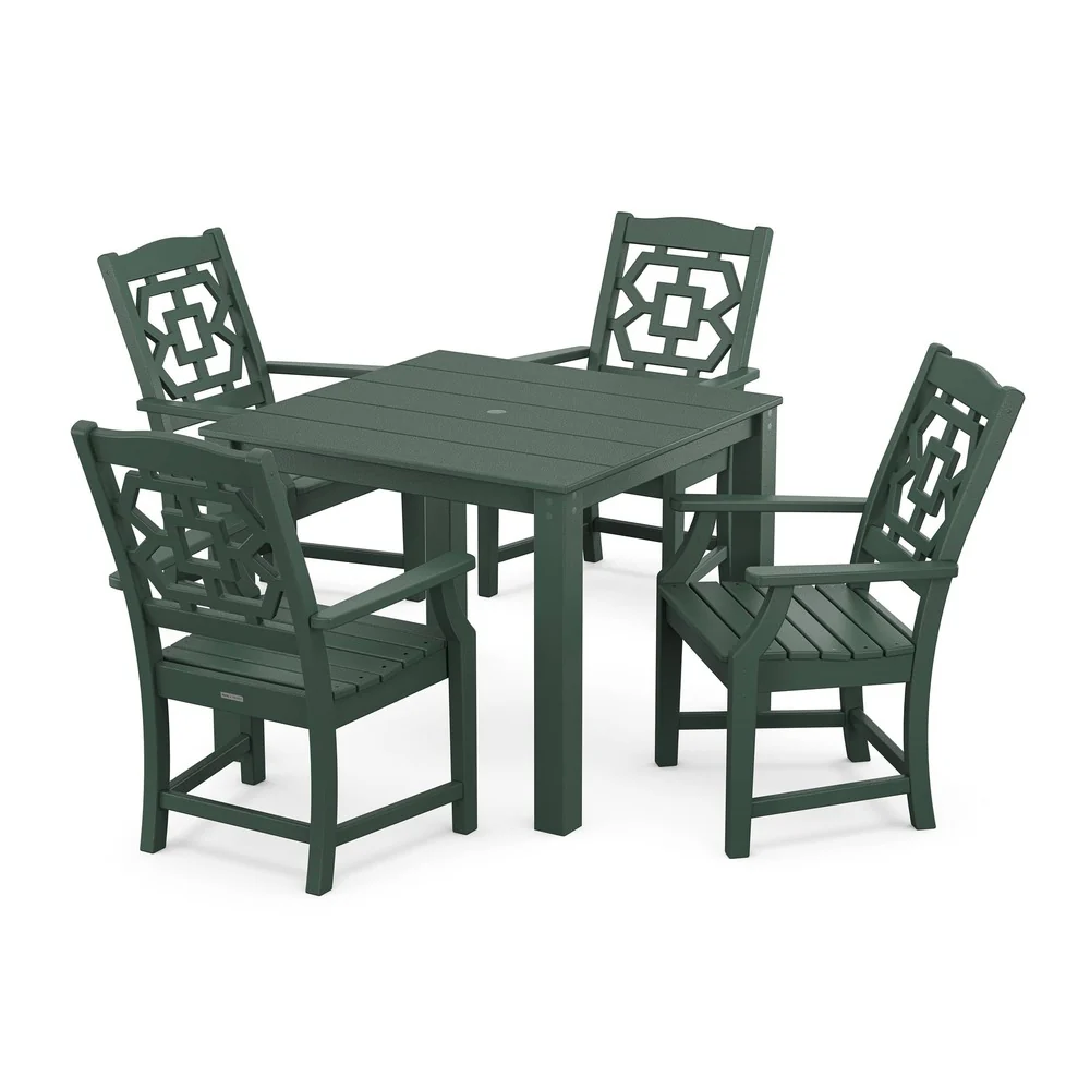 POLYWOOD® Chinoiserie 5-Piece Parsons Dining Set - PWS2379-1 - Image 8