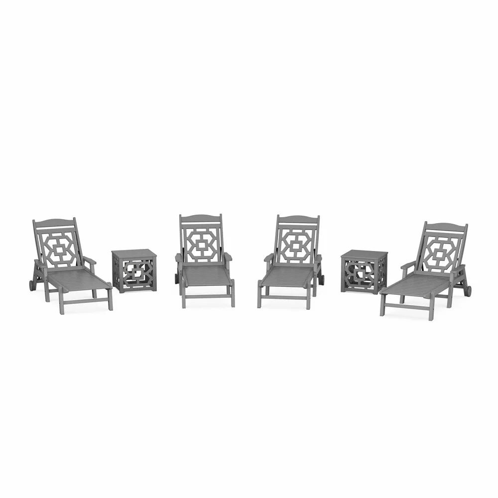 POLYWOOD® Chinoiserie 6-Piece Chaise Set - PWS2436-1 - Image 2