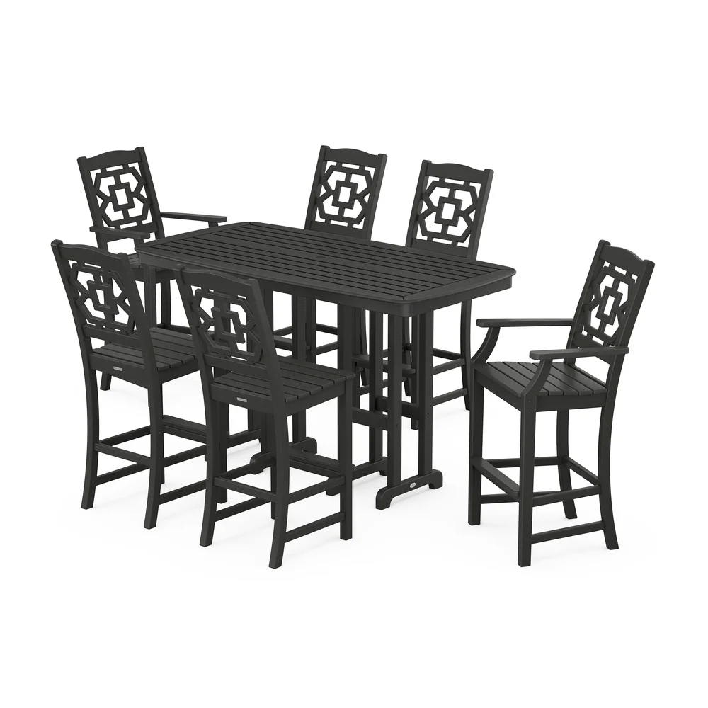 POLYWOOD® Chinoiserie 7-Piece Bar Set - PWS1604-1 - Image 3
