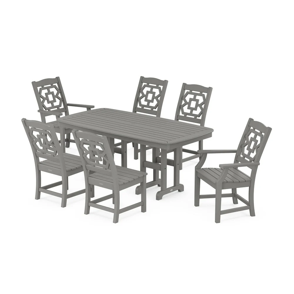 POLYWOOD® Chinoiserie 7-Piece Dining Set - PWS1564-1 - Image 2