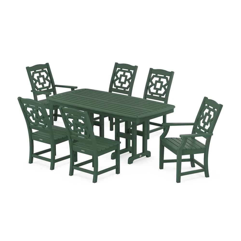 POLYWOOD® Chinoiserie 7-Piece Dining Set - PWS1564-1 - Image 8