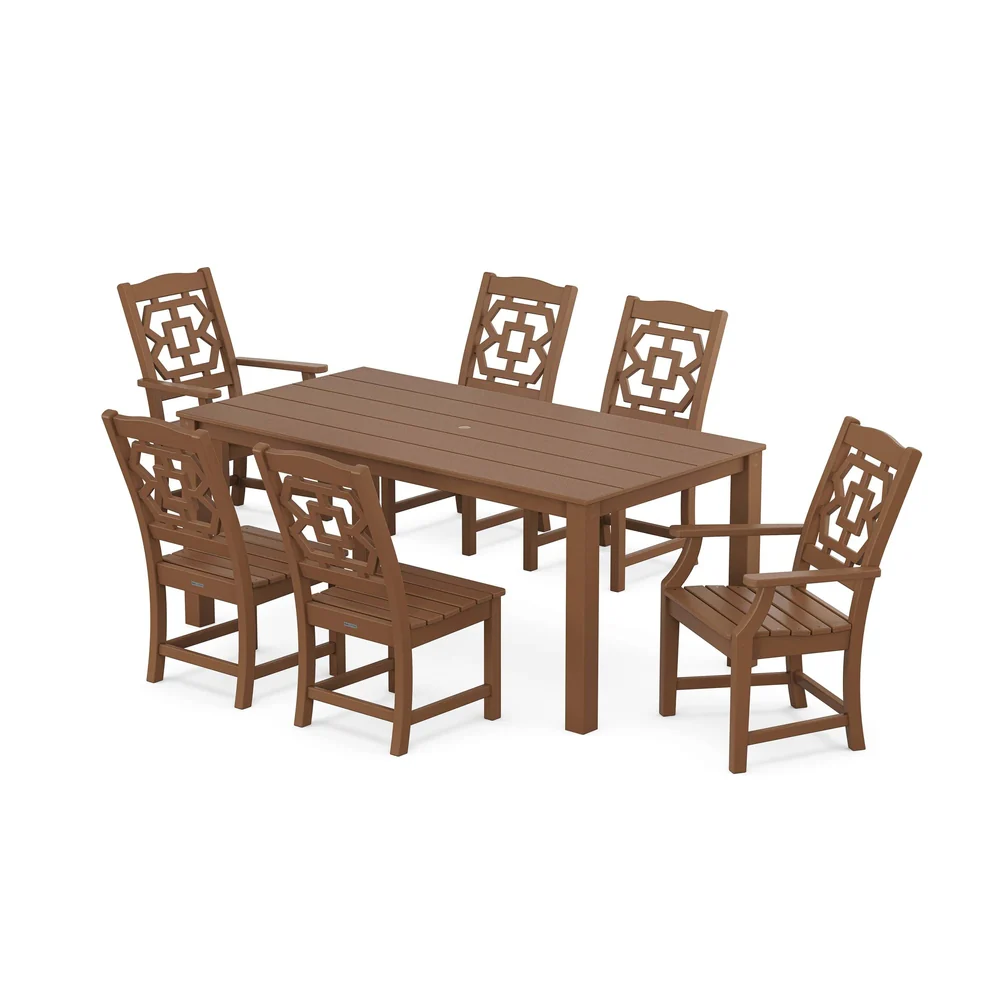 POLYWOOD® Chinoiserie 7-Piece Parsons Dining Set - PWS2375-1 - Image 5