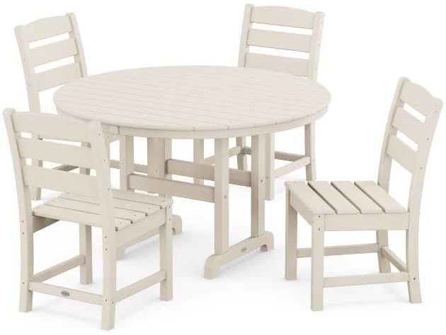 POLYWOOD® Dining Set - Lakeside 5-Piece Round Farmhouse Side Chair - PWS517-1 - Image 8