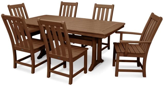 POLYWOOD® Dining Set - Vineyard 7-Piece with Trestle Legs - PWS343-1 - Image 4