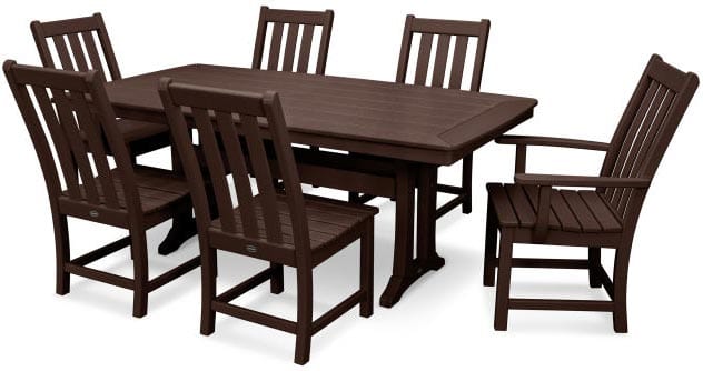 POLYWOOD® Dining Set - Vineyard 7-Piece with Trestle Legs - PWS343-1 - Image 5
