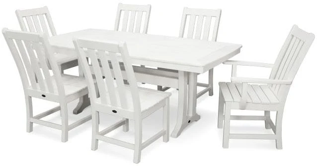 POLYWOOD® Dining Set - Vineyard 7-Piece with Trestle Legs - PWS343-1 - Image 6