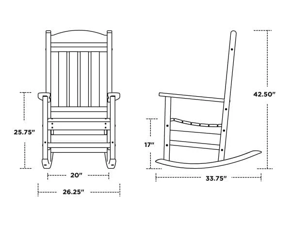 POLYWOOD® Rocking Chair - Presidential - R100 - Image 3