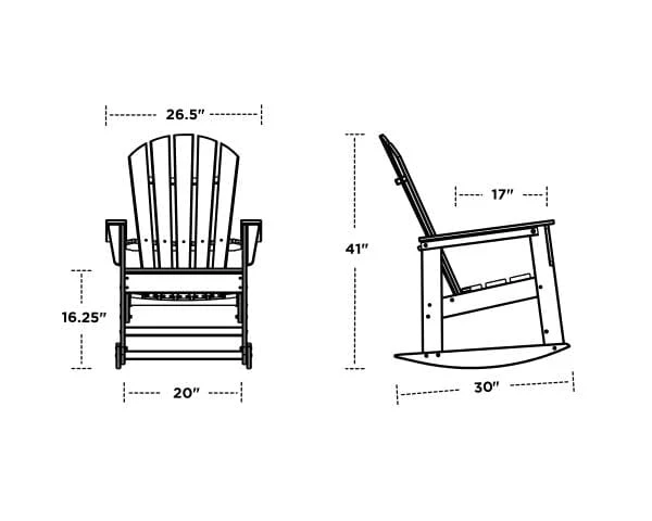 POLYWOOD® Rocking Chair - South Beach - SBR16 - Image 12