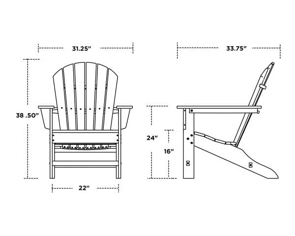POLYWOOD® South Beach Adirondack - SBA15 - Image 4